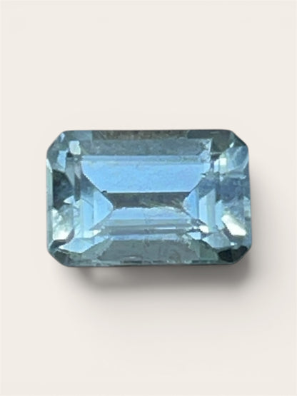 2.60 Ct Natural Aquamarine – Blue Octagon Step Cut (Certified) 9.89 x 6.67 mm