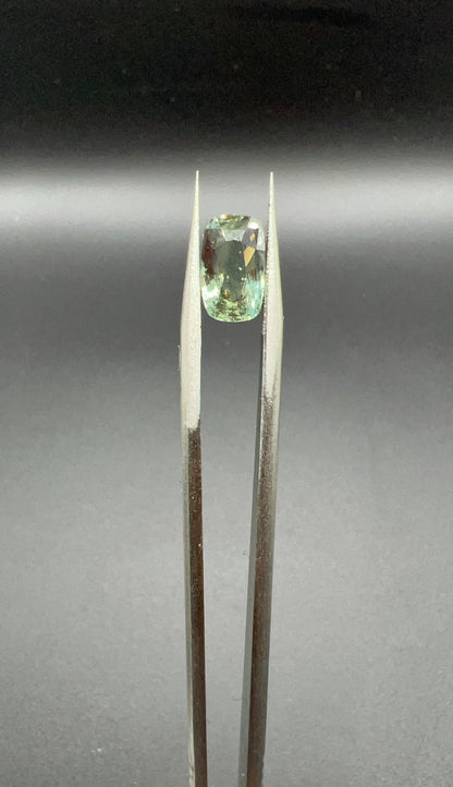 Natural Chrysoberyl Alexandrite | Colour-change from Bluish-Green to Purplish-Red | 2.00 ct | Cushion Mixed Cut | Certification from French Gemological Laboratory