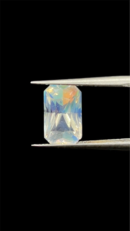 2.94 Ct Natural Rainbow Moonstone – Octagonal Mixed Cut | Iridescent Play of Colour | Certified Gemstone