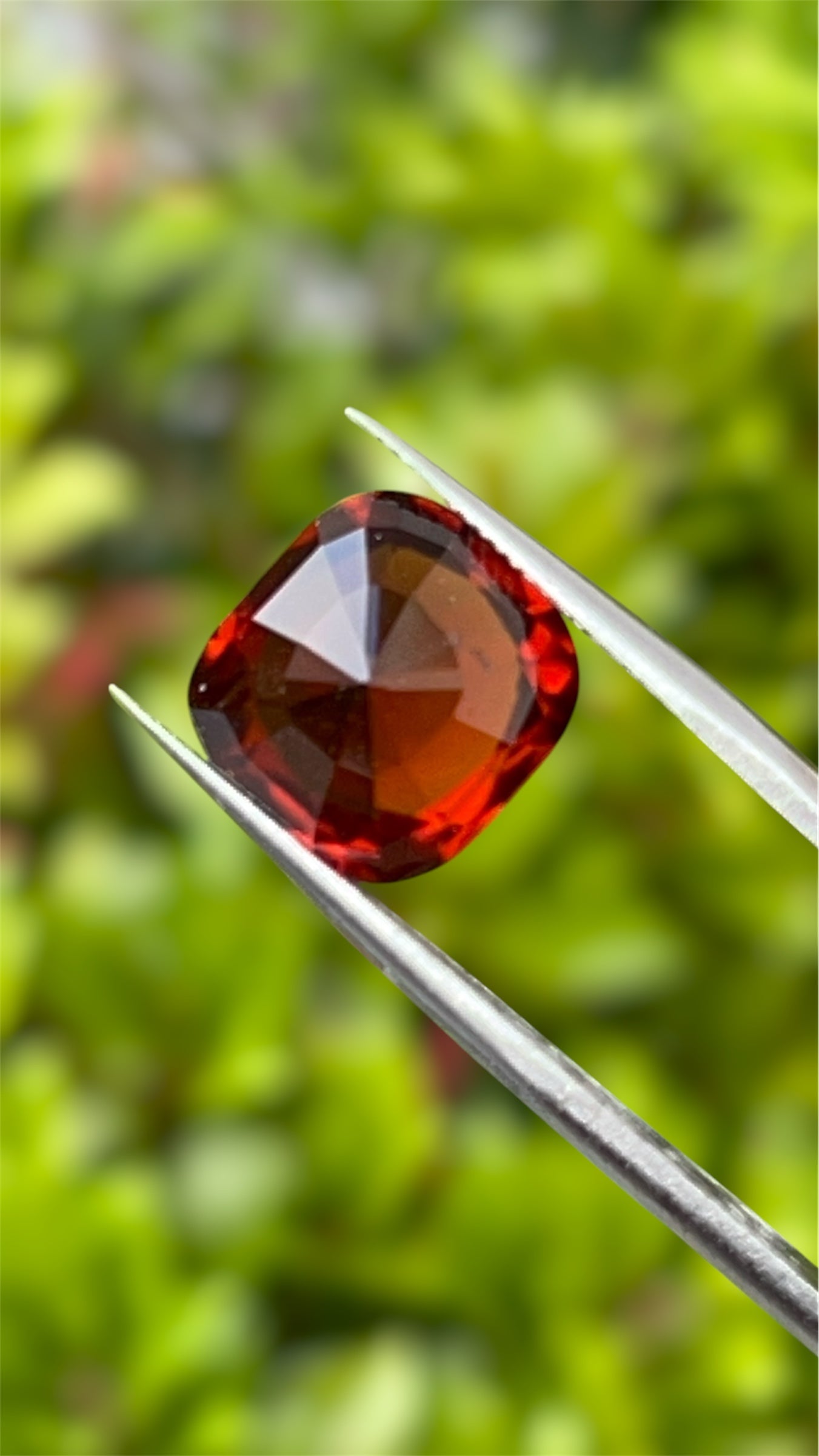 Natural Grossular Garnet (Hessonite) | 9.06ct | Cushion Brilliant Mixed | GIA Alumni Lab Report Provided