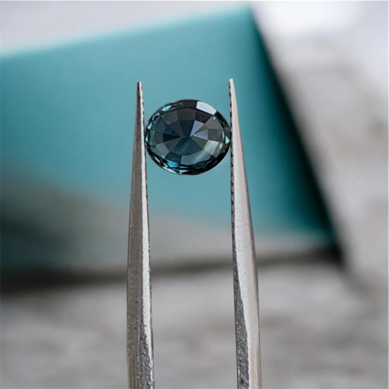 1.28ct Natural Teal Sapphire (Unheated, AGL Certified) – Oval Blue-Green Loose Gemstone