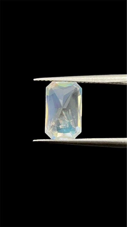 2.94 Ct Natural Rainbow Moonstone – Octagonal Mixed Cut | Iridescent Play of Colour | Certified Gemstone