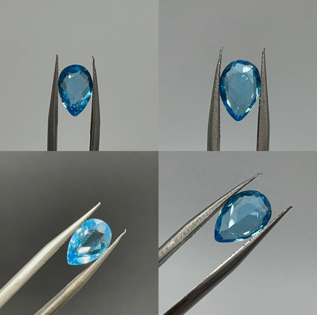 Natural Topaz | Swiss Blue Colour | 2.25ct | Pear Shaped | December birthstone  | Gift for Her | Anniversary gift | GIA Alumni report