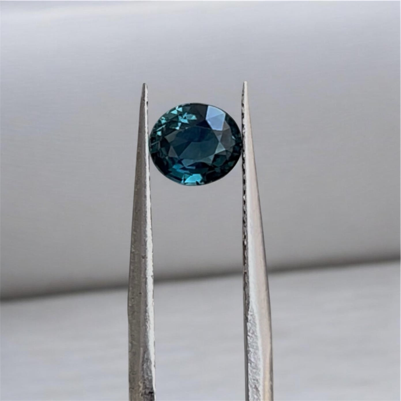 1.28ct Natural Teal Sapphire (Unheated, AGL Certified) – Oval Blue-Green Loose Gemstone