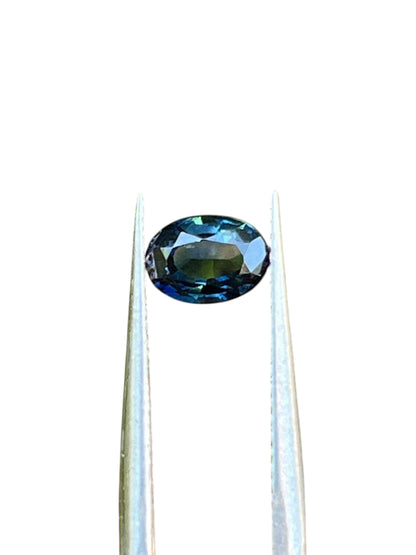 Natural Green Sapphire 1.17ct (No Heat) AGL Certified Oval Cut Bluish Green Gemstone