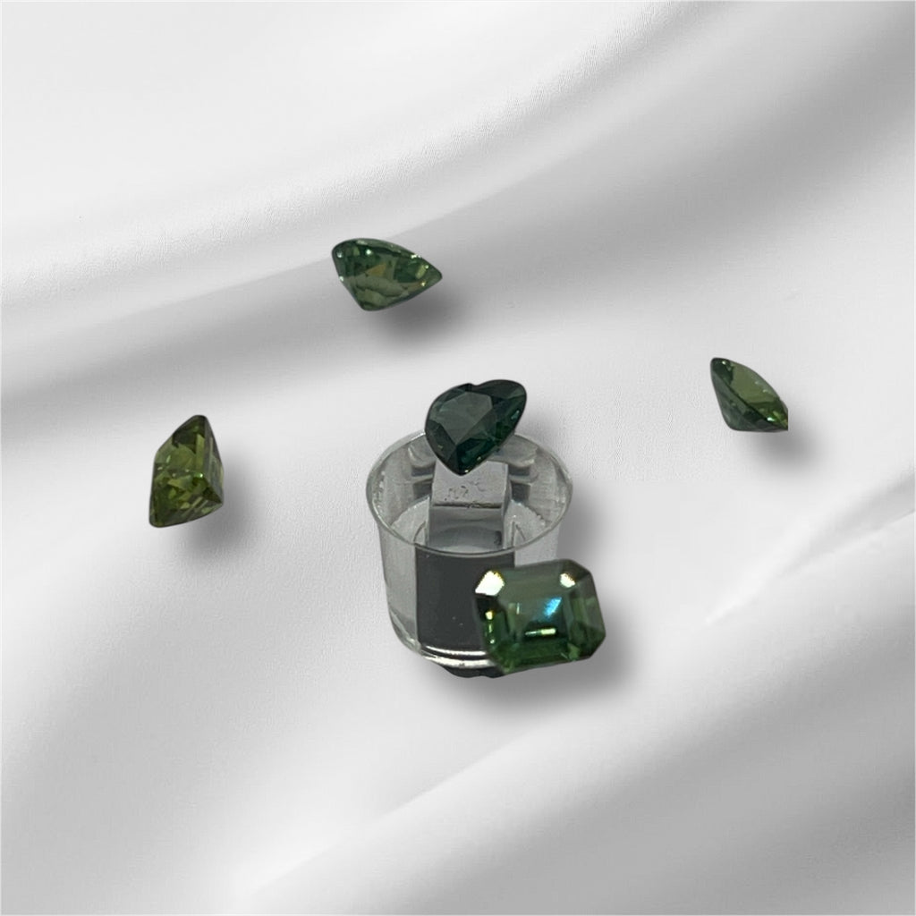 Natural Green Sapphire lot | Sizes 0.60ct - 0.85ct | Unheated | Certified