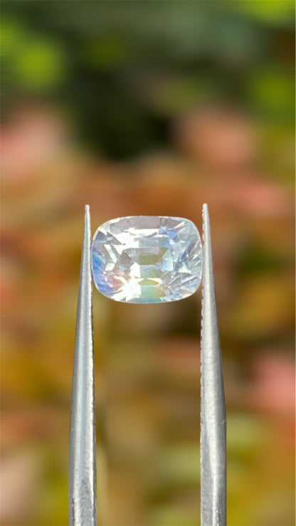 Natural Rainbow Moonstone 1.88ct Certified Loose Gemstone – Cushion Cut