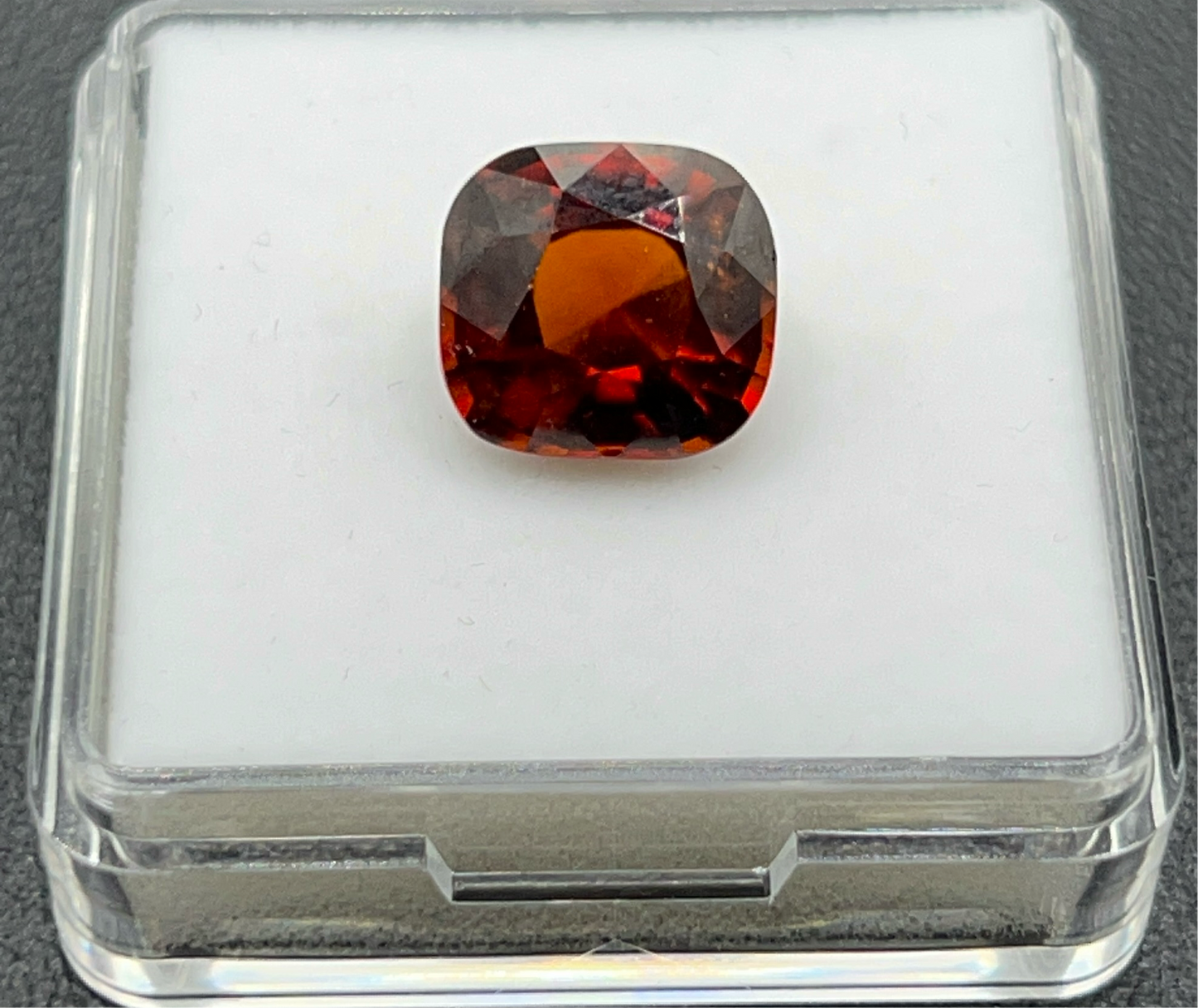 Natural Grossular Garnet (Hessonite) | 9.06ct | Cushion Brilliant Mixed | GIA Alumni Lab Report Provided