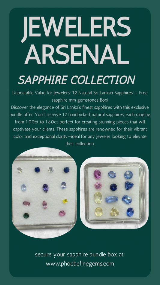 Jewellers Arsenal | Sapphire Collection | Different colours/cuts/shape | Unheated Gemstones | Free mm Sapphire Gemstone