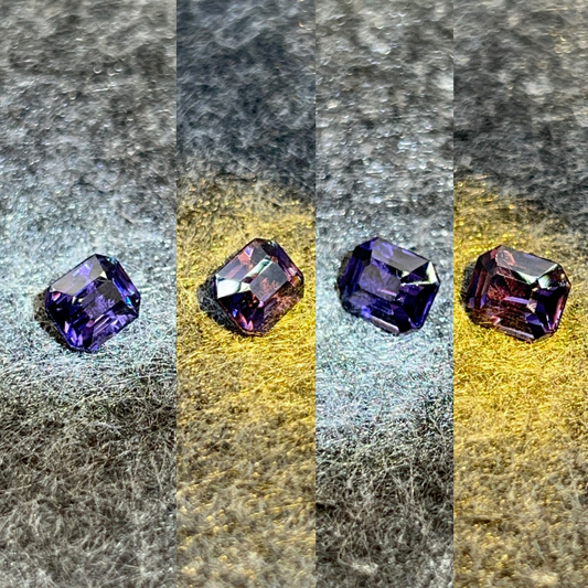 Natural Colour Changing Spinel | 1.31 ct | Octagon Step cut | GIA Alumni lab report provided