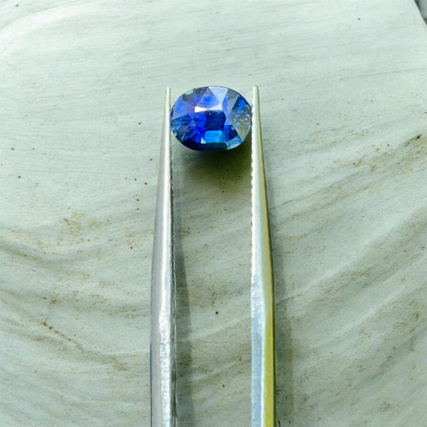 1.35ct Natural Blue Sapphire (No Heat) – Vivid Blue Oval Cut | Certified Gemstone