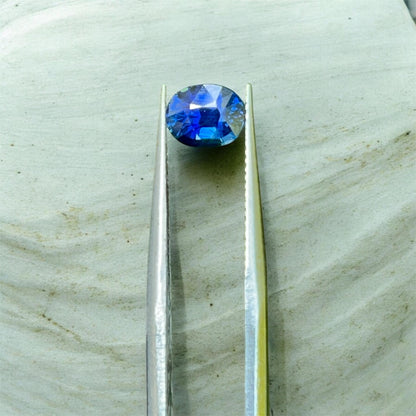 1.35ct Natural Blue Sapphire (No Heat) – Vivid Blue Oval Cut | Certified Gemstone
