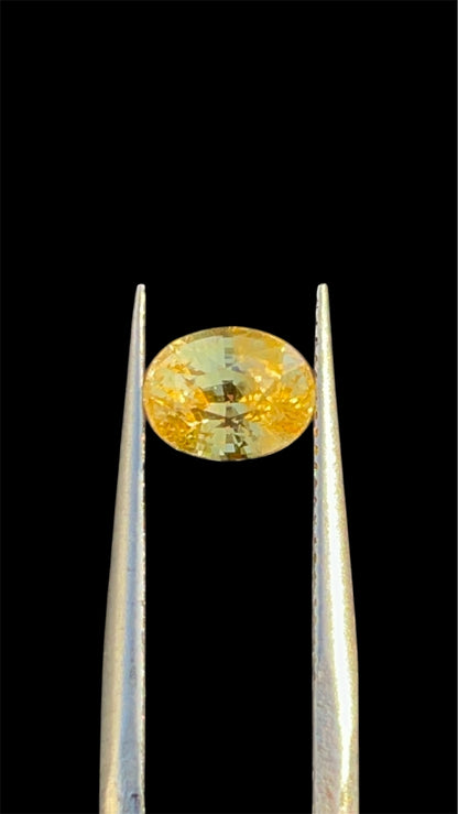 Natural Unheated Yellow Sapphire 1.78ct Oval Cut | Certified Loose Gemstone | Pukhraj