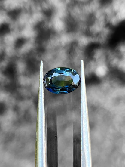 Natural Green Sapphire 1.17ct (No Heat) AGL Certified Oval Cut Bluish Green Gemstone