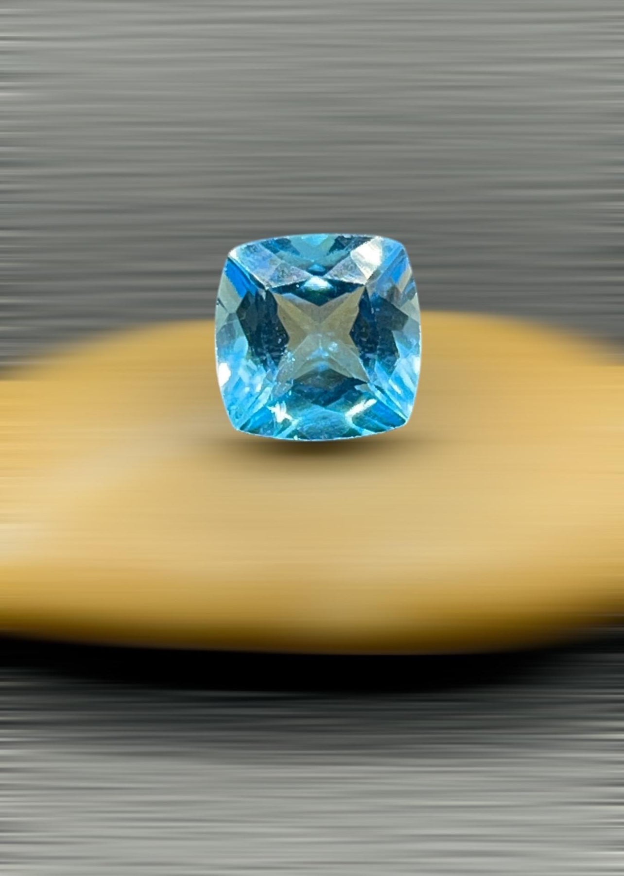 Natural Topaz | 5.57 ct | Cushion shape | Swiss Blue Colour | December Birthstone | GIA Alumni lab report provided