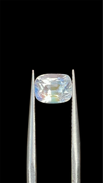 Natural Rainbow Moonstone 1.88ct Certified Loose Gemstone – Cushion Cut