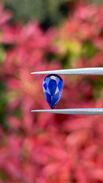 Natural Royal Blue Sapphire 2.01 ct Pear Cut | No Heat | Sri Lanka Certified