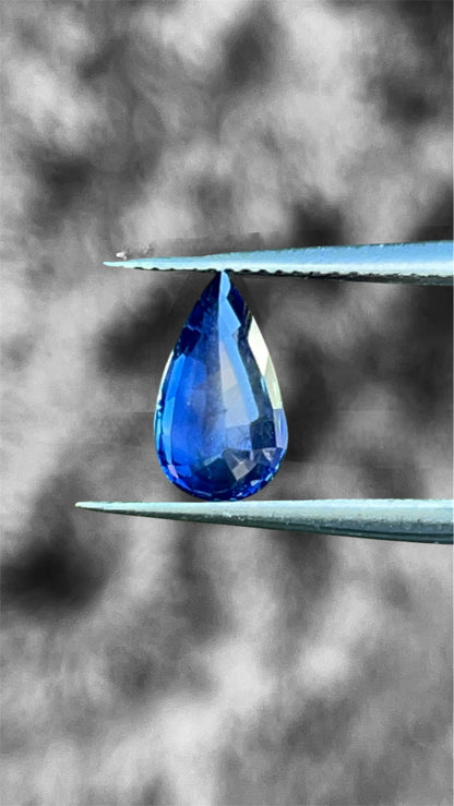 Natural Royal Blue Sapphire 2.01 ct Pear Cut | No Heat | Sri Lanka Certified