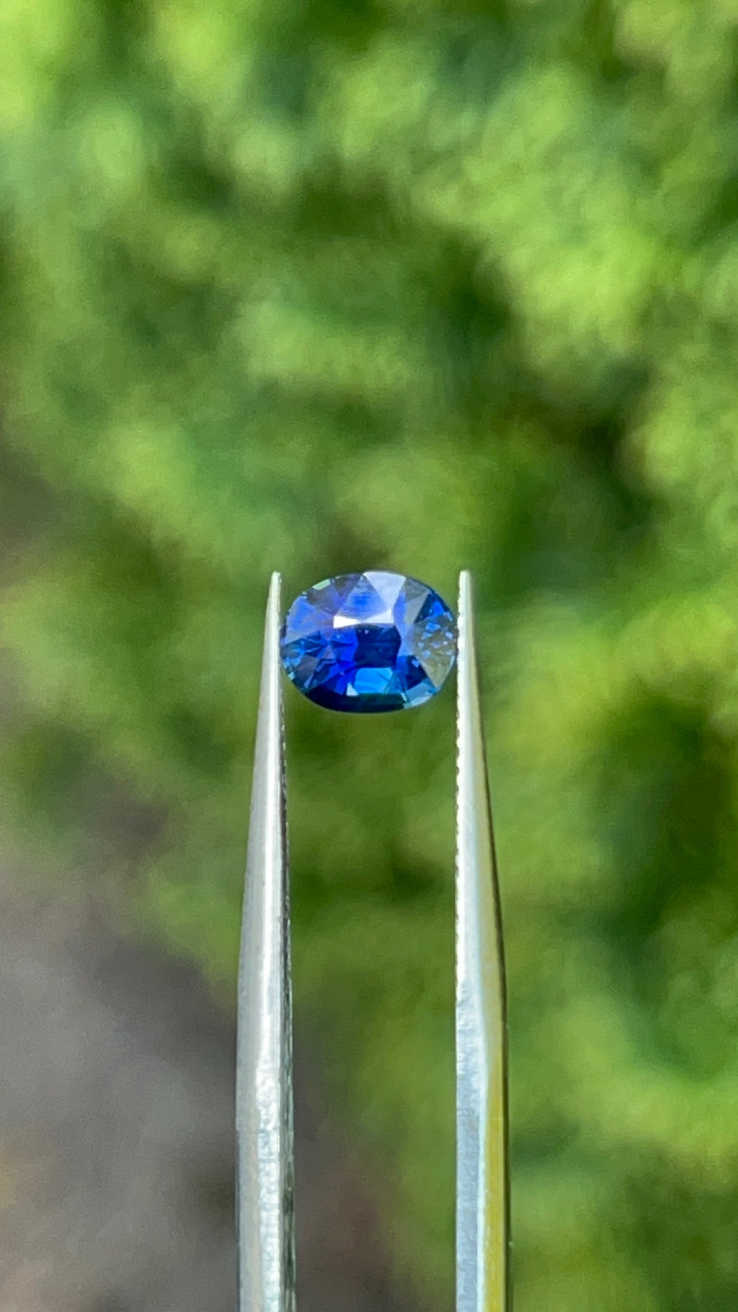 1.35ct Natural Blue Sapphire (No Heat) – Vivid Blue Oval Cut | Certified Gemstone