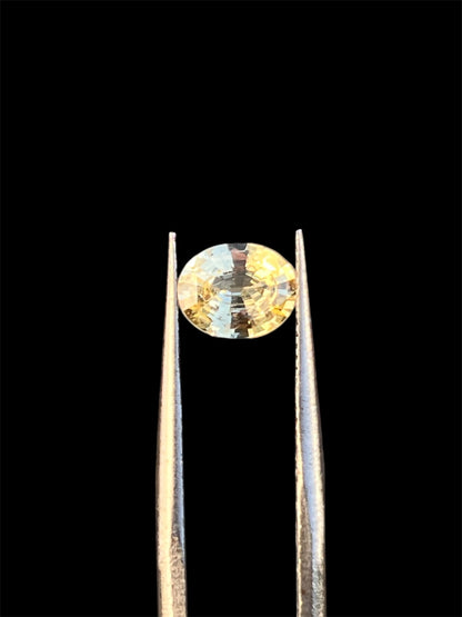Natural Yellow Sapphire 1.31 CT – Unheated Oval Cut | Certified Loose Gemstone