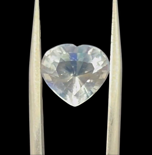 Natural Rainbow Moonstone | 3.18ct | Heart Shape | GIA Alumni Lab Report Included