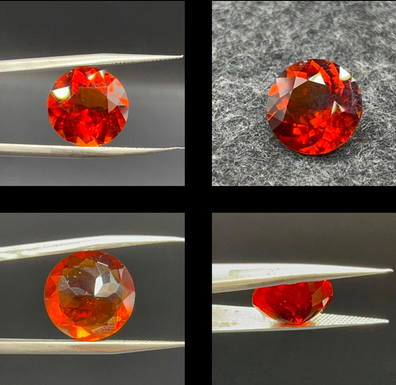 Natural Hessonite Garnet | 8.15 ct | Round Brilliant mixed cut | GIA Alumni Lab report included