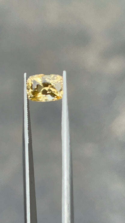 Natural Yellow Sapphire | 2.01ct | Unheated Gemstone | Radiant Cut | Certified