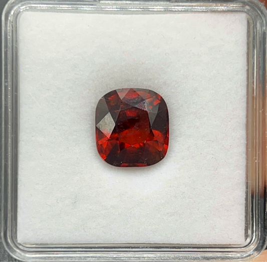 Natural Grossular Garnet (Hessonite) | 9.06ct | Cushion Brilliant Mixed | GIA Alumni Lab Report Provided