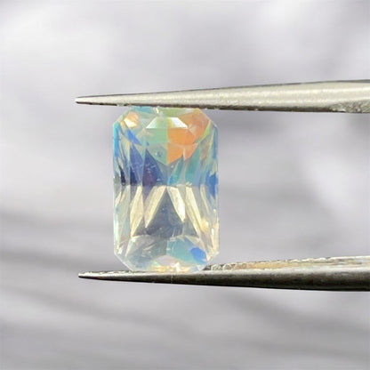 2.94 Ct Natural Rainbow Moonstone – Octagonal Mixed Cut | Iridescent Play of Colour | Certified Gemstone