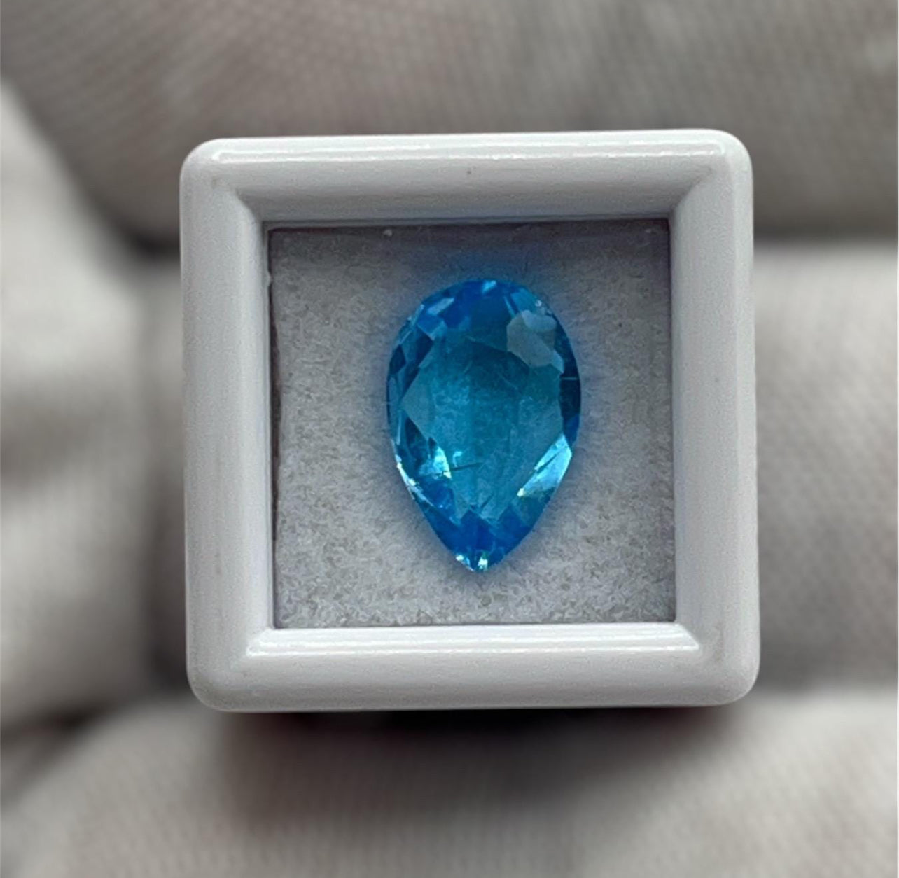 Natural Topaz | Swiss Blue Colour | 2.25ct | Pear Shaped | December birthstone  | Gift for Her | Anniversary gift | GIA Alumni report