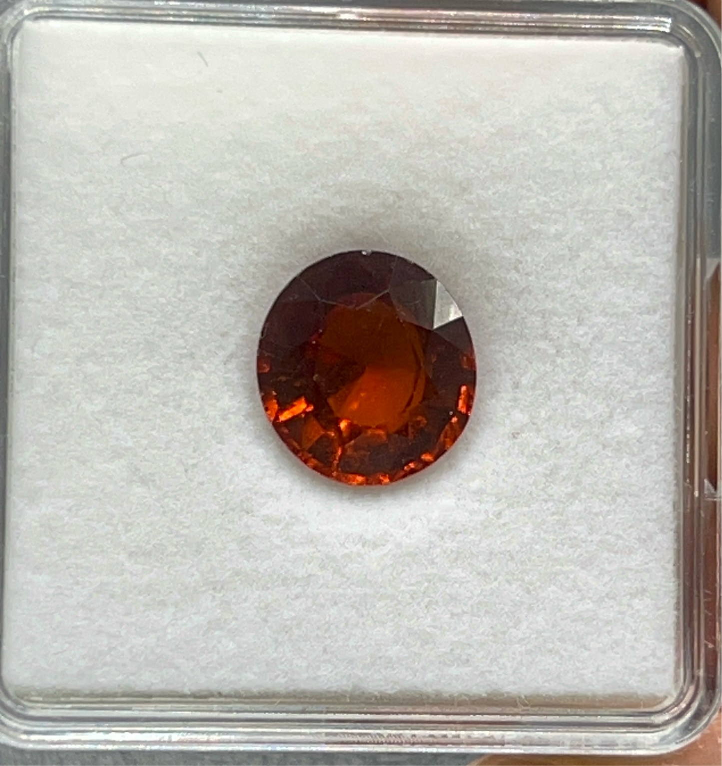 Natural Grossular Garnet (Hessonite)| 8.00 ct | Round Brilliant Mixed | GIA Alumni Lab  Report Provided