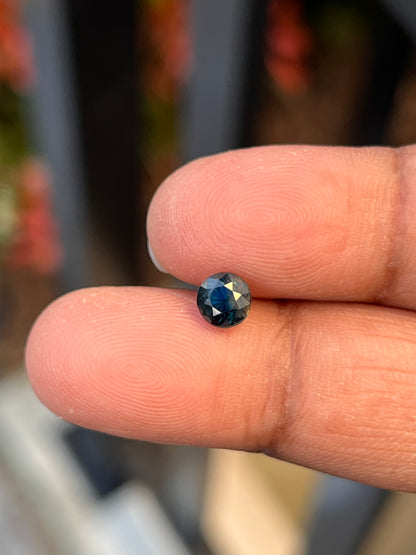 Green Sapphire 1.16 CT – Round Mixed Cut | Bluish Green | Certified Natural Corundum