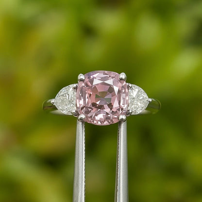 Certified 1.59ct Padparadscha Sapphire – Orangey Pink Oval Cut | Heated | Natural Corundum