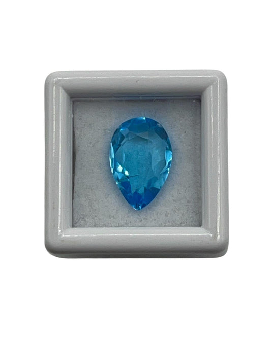 Natural Topaz | Swiss Blue Colour | 2.25ct | Pear Shaped | December birthstone  | Gift for Her | Anniversary gift | GIA Alumni report