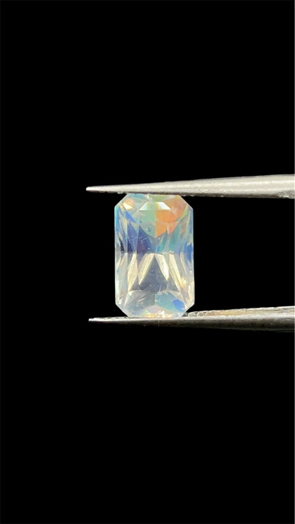 2.94 Ct Natural Rainbow Moonstone – Octagonal Mixed Cut | Iridescent Play of Colour | Certified Gemstone