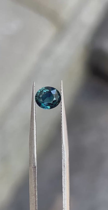 1.28ct Natural Teal Sapphire (Unheated, AGL Certified) – Oval Blue-Green Loose Gemstone
