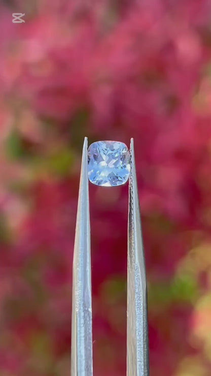 1.01ct Natural Unheated Blue Sapphire (Certified) Cushion Cut