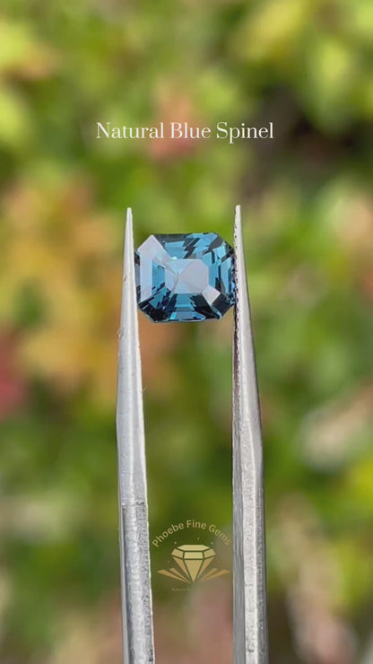 2.10ct Natural Blue Spinel – Octagon Step Cut | Certified Loose Gemstone