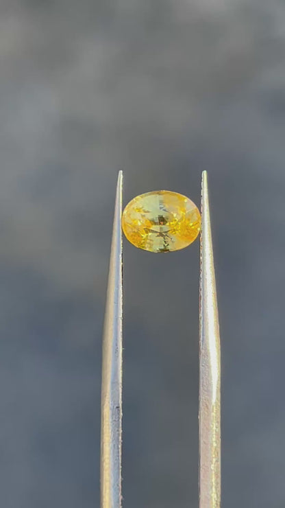 Natural Unheated Yellow Sapphire 1.78ct Oval Cut | Certified Loose Gemstone | Pukhraj