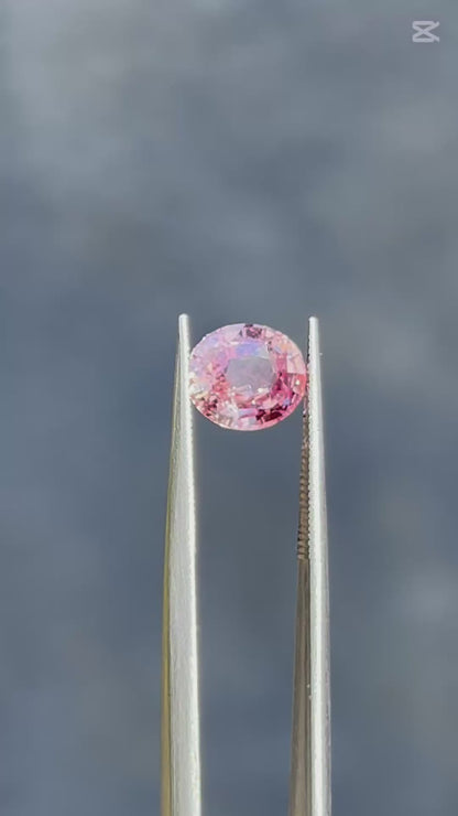 Certified 1.59ct Padparadscha Sapphire – Orangey Pink Oval Cut | Heated | Natural Corundum