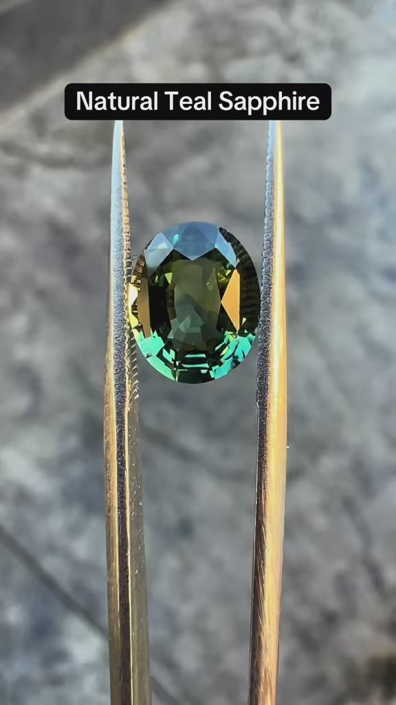 Natural Teal Sapphire | 1.60 ct | Unheated | Oval shape | Brilliant Mixed Cut | GIA Alumni Lab Report Provided
