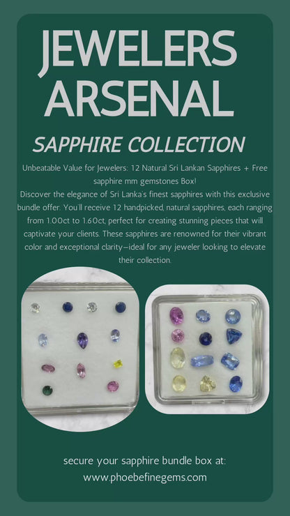 Jewellers Arsenal | Sapphire Collection | Different colours/cuts/shape | Unheated Gemstones | Free mm Sapphire Gemstone