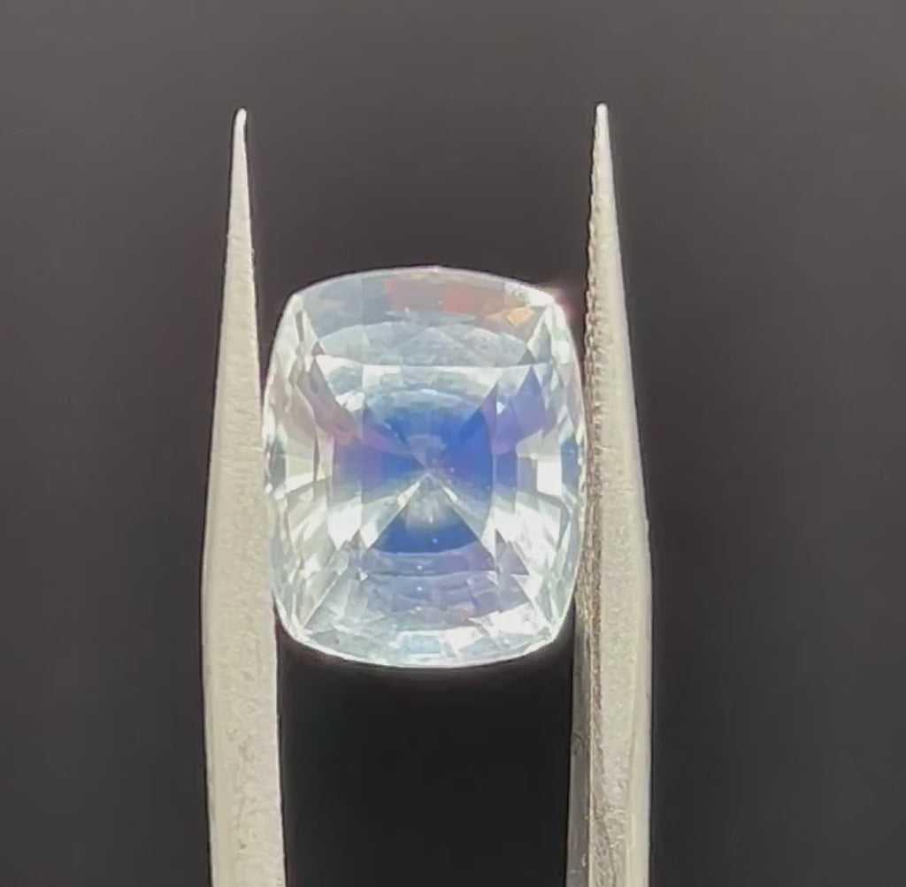 Natural Rainbow Moonstone | 5.11ct | Cushion shape | GIA alumni lab report included